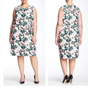 Vince Camuto tropical Rain Lily sleeveless dress
